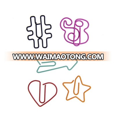 Various colors available steel paper clip