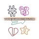 Fashionable colorful boat paper clip